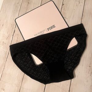 Victoria's Secret Black shimmer Panty S
